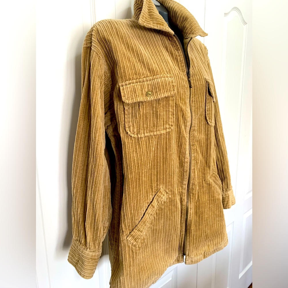 Vintage Wide Whale Corduroy Thick Cord Zip Front Jacket 🧥 Sz. L